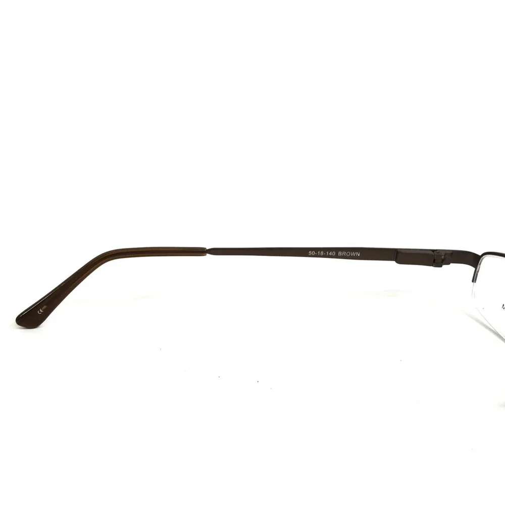 Modz Eyeglasses Frames SOUTH BEACH BROWN Rectangle Half Rim 50-18-140